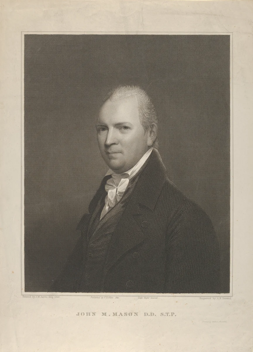 John M. Mason, D.D. S.T.P. (1770–1829) by Asher Brown Durand, print, 1822