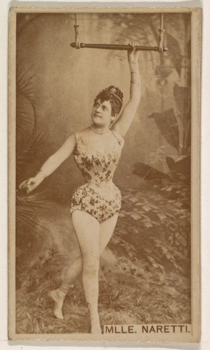 Mlle. Naretti, from the Actresses series (N245) issued by Kinney Brothers to promote Sweet Caporal Cigarettes by Kinney Brothers Tobacco Company, photograph, 1890