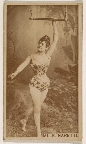 Mlle. Naretti, from the Actresses series (N245) issued by Kinney Brothers to promote Sweet Caporal Cigarettes by Kinney Brothers Tobacco Company, photograph, 1890