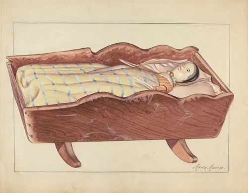 Cradle by Anna Aloisi, index of american design, 1953