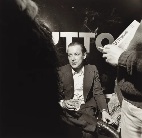 Gallery Opening, New York City by Larry Fink, photograph, 1974