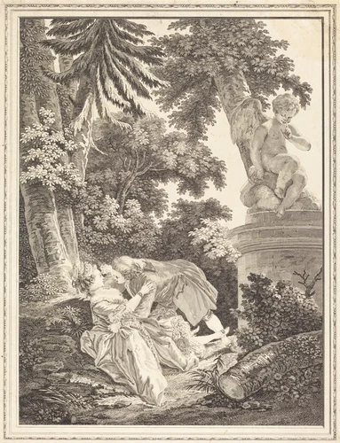 La nuit by Emmanuel Jean Nepomucène de Ghendt; Pierre-Antoine Baudouin, print, 1738-1815