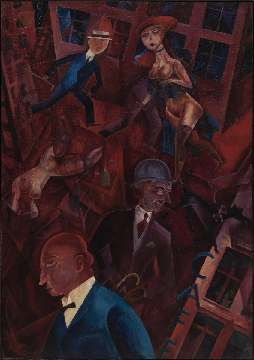 Metropolis (Grossstadt) by George Grosz, drawing, 1917