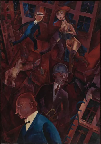 Metropolis (Grossstadt) by George Grosz, drawing, 1917