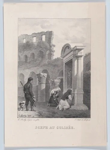 Scene at the Coliseum by Louis-Léopold Boilly, print, 1826
