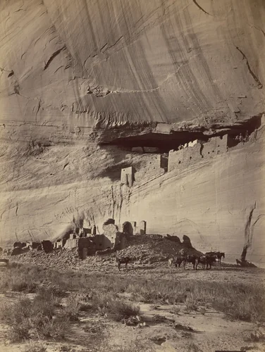Ruins of the Cliff Dwellings, Canyon de Chelley, Arizona by John Hillers, photograph, 1873