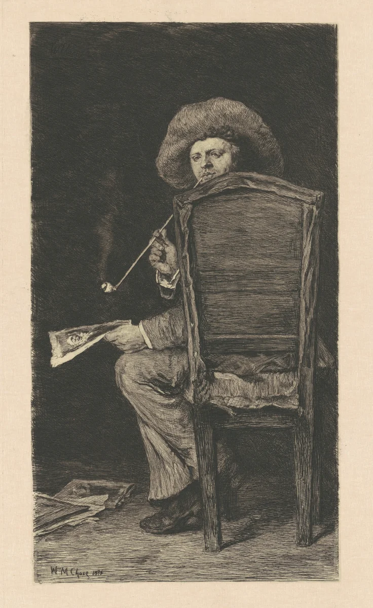 Frank Duveneck by William Merritt Chase, print, 1875