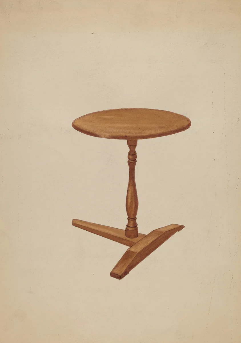 T-base Candle Stand by Fred Weiss, index of american design, 1936
