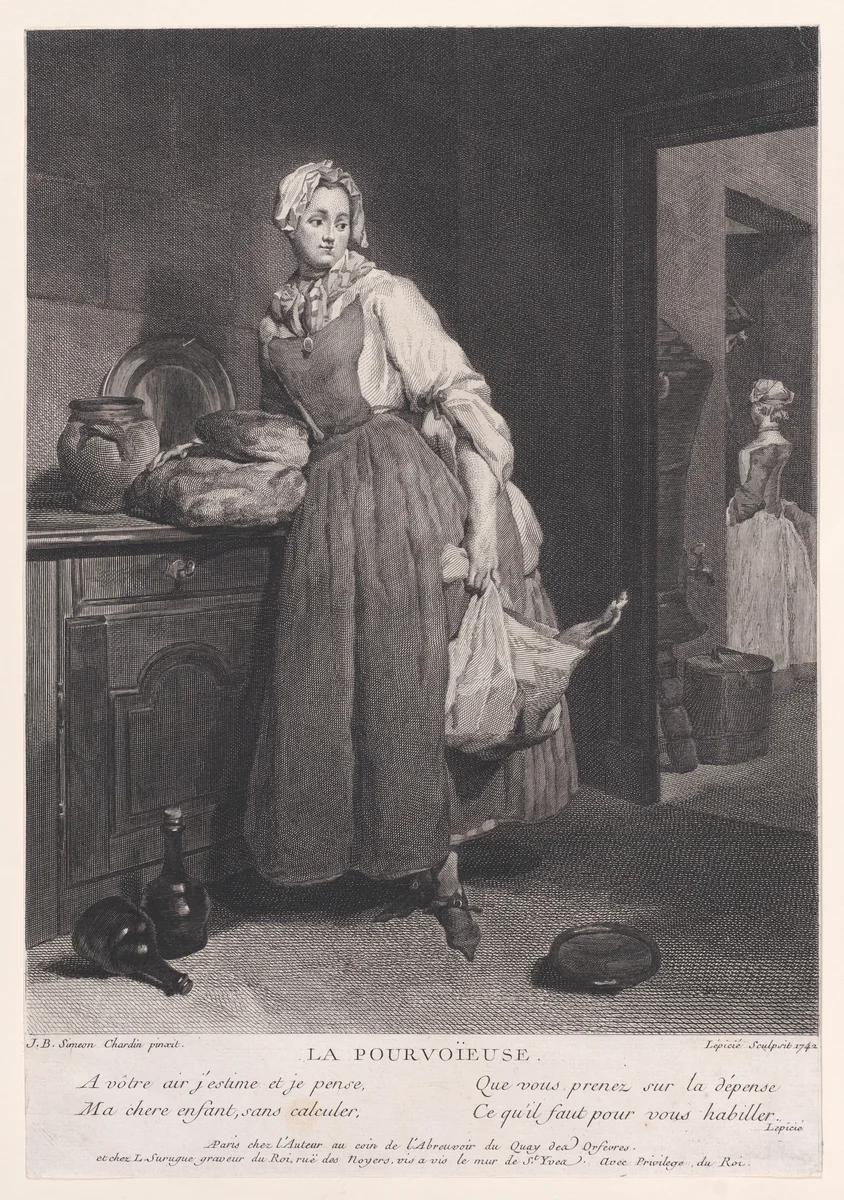 The Return from Market by Bernard Lepicié, print, 1742