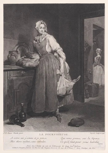 The Return from Market by Bernard Lepicié, print, 1742
