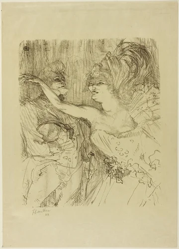 Guy and Mealy, in "Paris qui Marche" by Henri de Toulouse-Lautrec, print, 1898