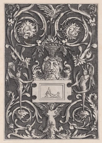 Ornamental Panel by Agostino Veneziano, print, 1514-1536
