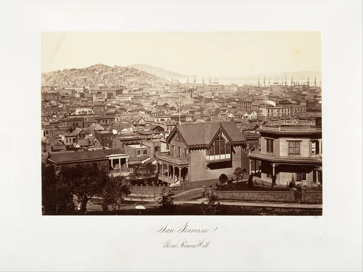 San Francisco, from Rincon Hill by Carleton E. Watkins, photograph, 1864