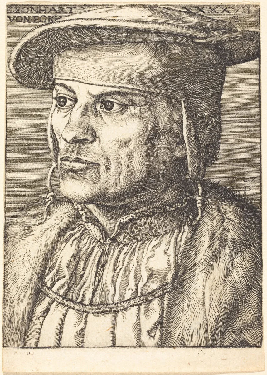 Leonhard von Eck by Barthel Beham, print, 1527