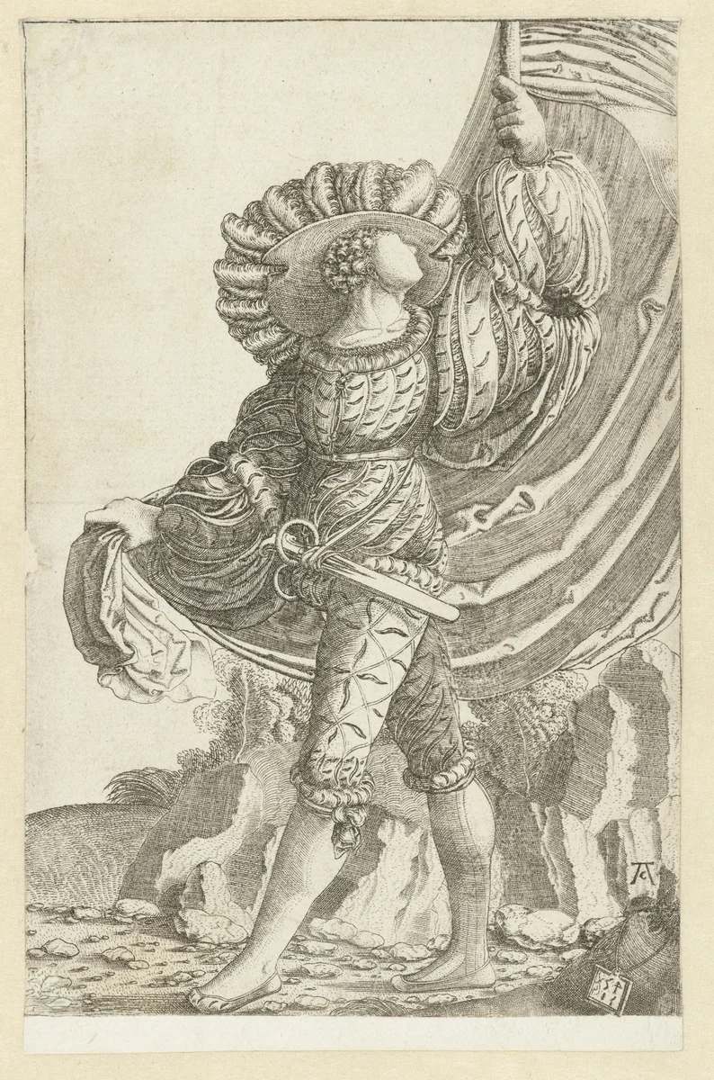 Vaandelzwaaier by Unknown, print, 1490-1552