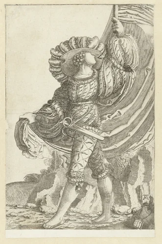 Vaandelzwaaier by Unknown, print, 1490-1552