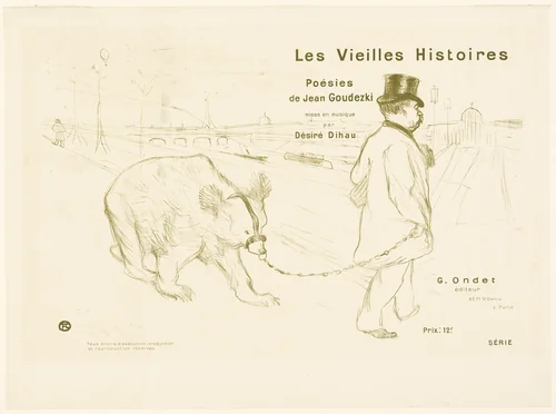 Cover and Frontispiece to Les Vieilles Histoires by Henri de Toulouse-Lautrec, print, 1893