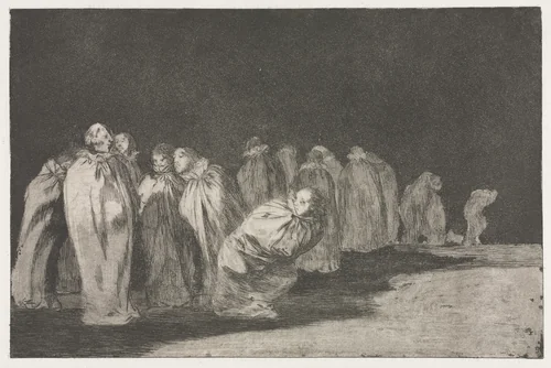 The Proverbs: The Men in Sacks by Francisco de Goya, print, 1864