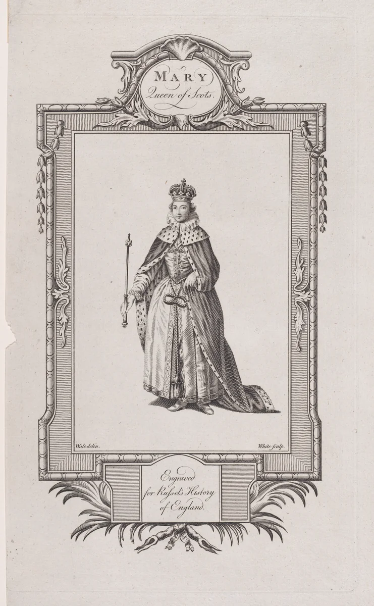 Mary, Queen of Scots (from "A New and Authentic History of England") by Charles White, print, 1772-1784