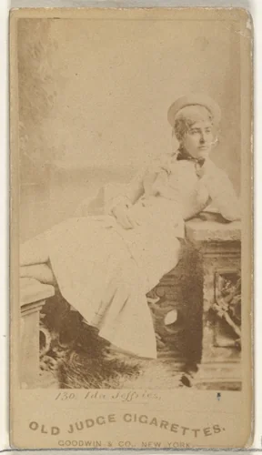 Ida Jeffries, from the Actors and Actresses series (N171) for Old Judge Cigarettes by Goodwin & Company, photograph, 1886-1890