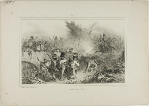 The Pursuit by Denis Auguste Marie Raffet, print, 1832
