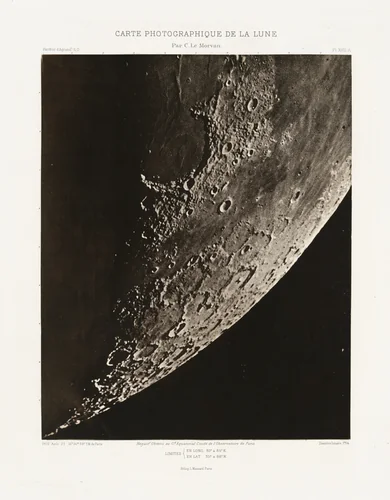 Carte photographique de la lune, planche XVII.A (Photographic Chart of the Moon, plate XVII.A) by Charles Le Morvan, photograph, 1902-1914