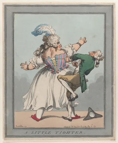 A Little Tighter by Thomas Rowlandson, print, 1791