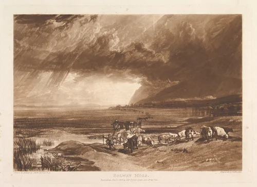 Solway Moss (Liber Studiorum, part XI, plate 52) by Joseph Turner, print, 1816