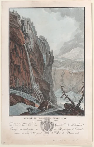 Vue du Schildwald-Bach prise en hiver by Charles Melchior Descourtis, print, 1785