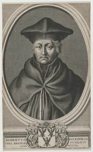 Robert Eglesfield, Founder of Queen's College, Oxford by Michael Burghers, print, 1640-1723