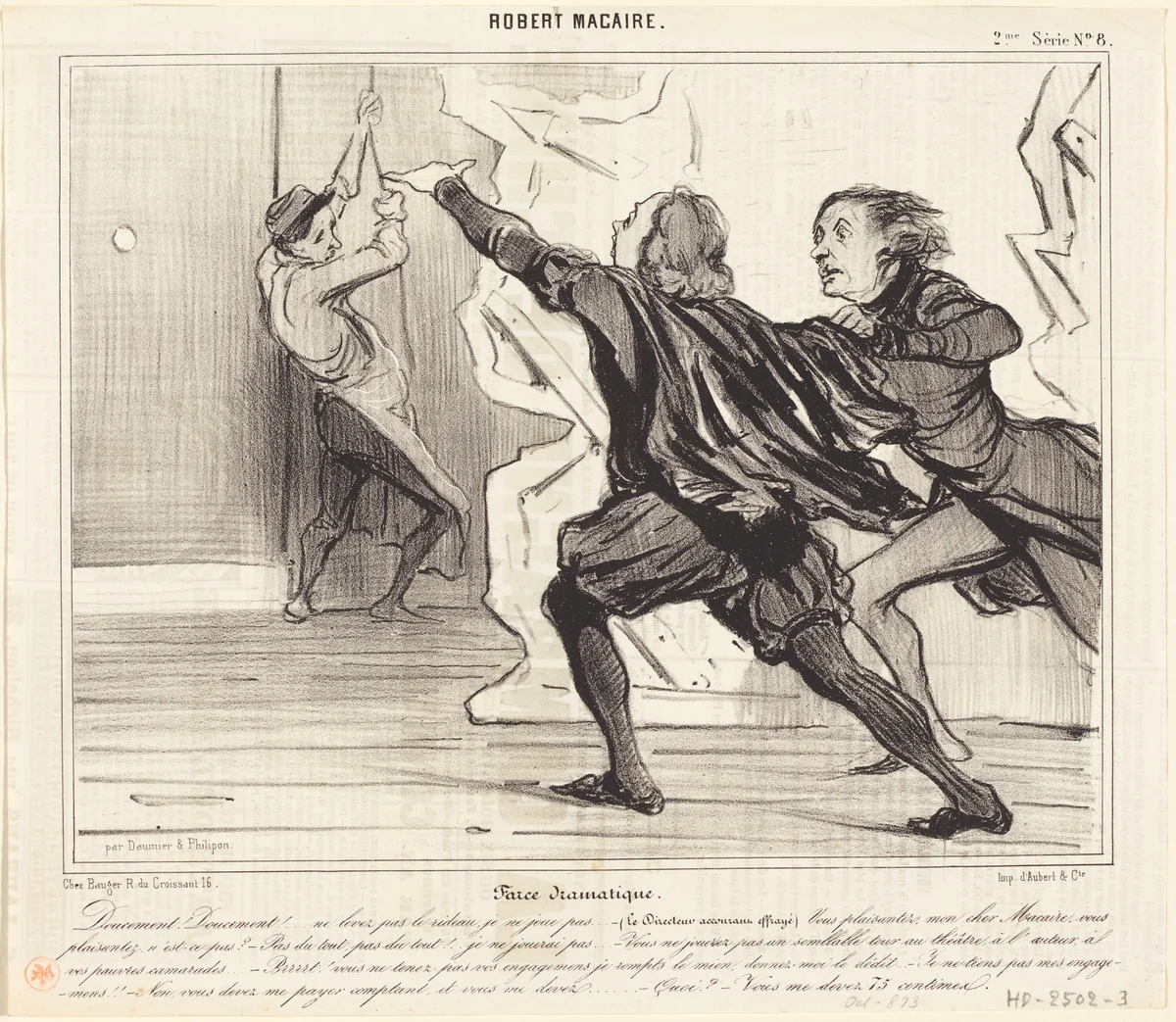 Farce dramatique by Honoré Daumier, print, 1841