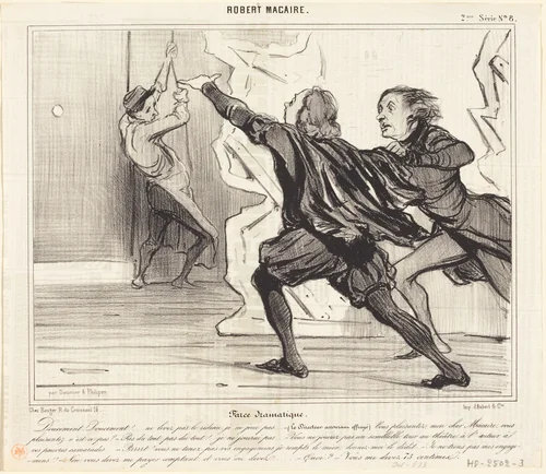 Farce dramatique by Honoré Daumier, print, 1841