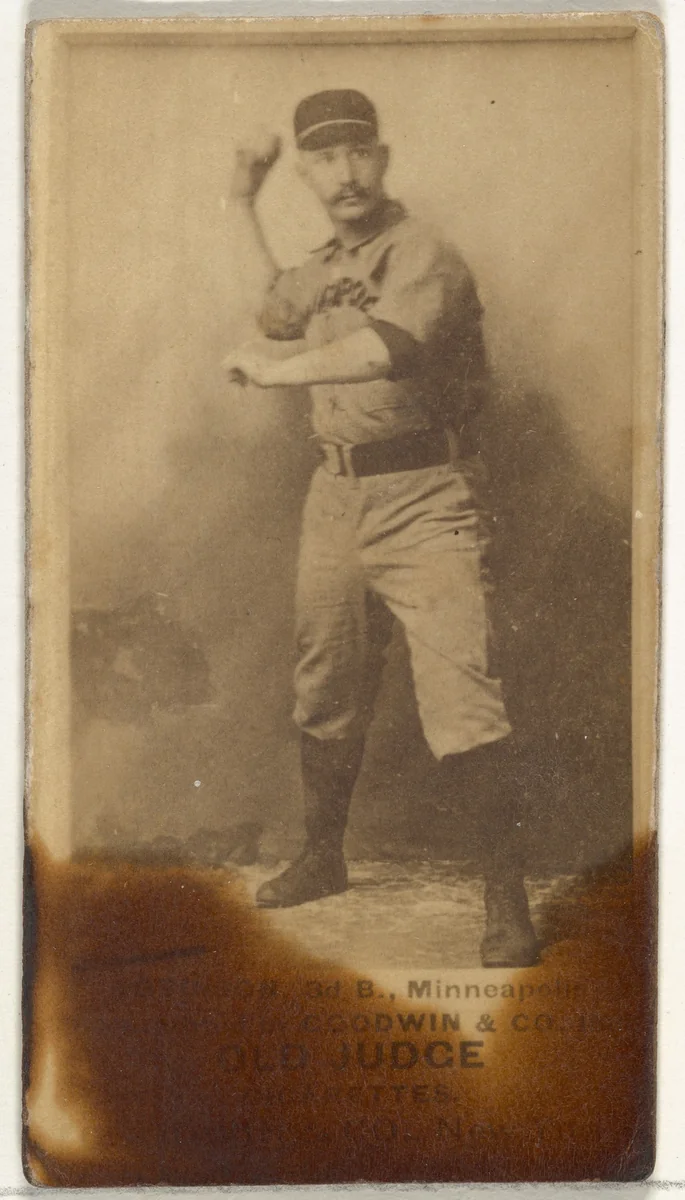 Myers C. Robinson, 3rd Base, Minneapolis, from the Old Judge series (N172) for Old Judge Cigarettes by Goodwin & Company, photograph, 1887-1890