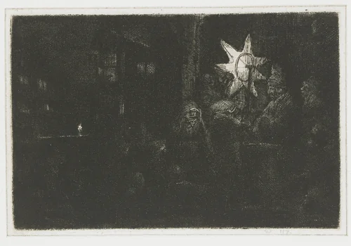 Driekoningen by Rembrandt van Rijn, print, 1651