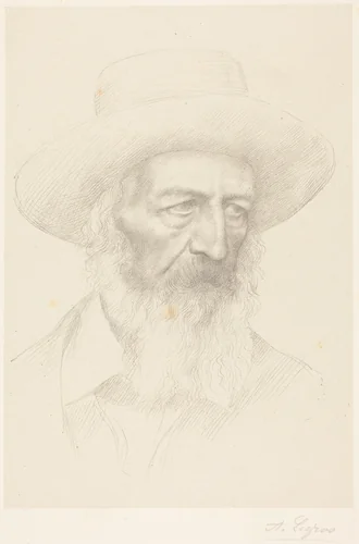 Alfred, Lord Tennyson by Alphonse Legros, print, 1837-1911