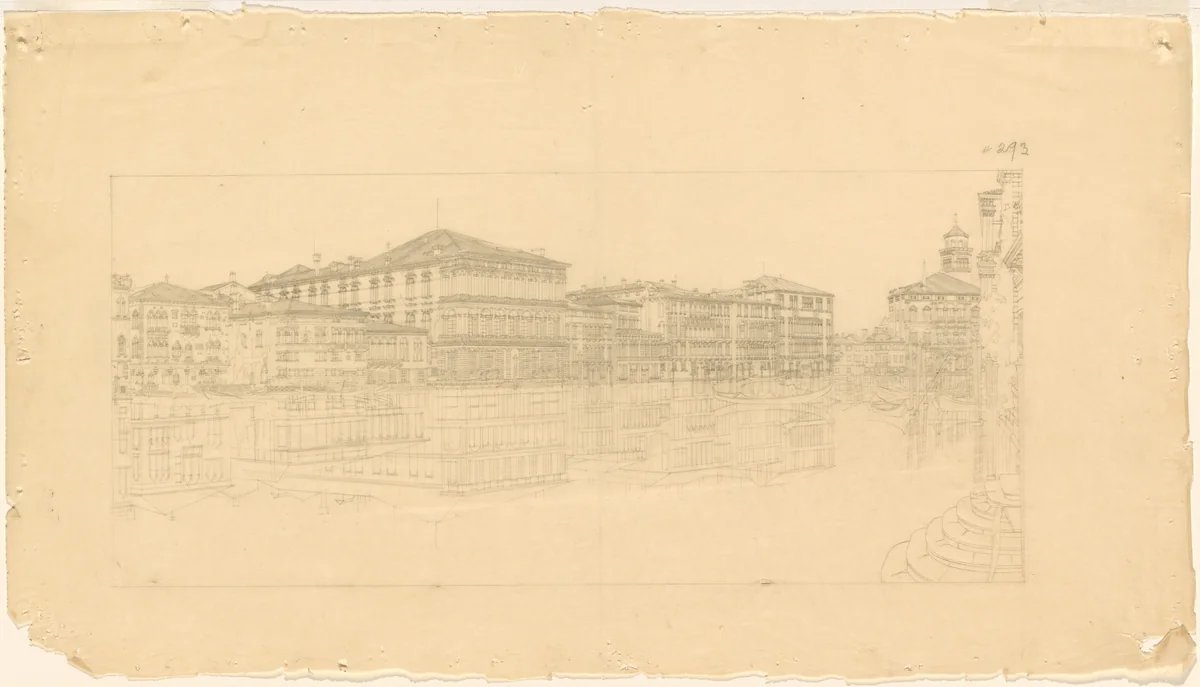 Venetian Mirror by John Taylor Arms, drawing, 1935