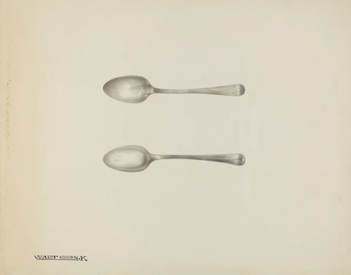 Silver Teaspoon by Kalamian Walton, index of american design, 1939