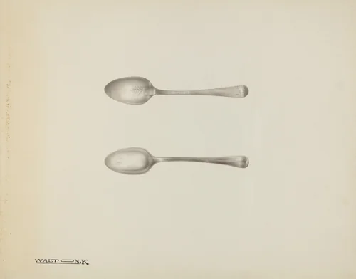 Silver Teaspoon by Kalamian Walton, index of american design, 1939