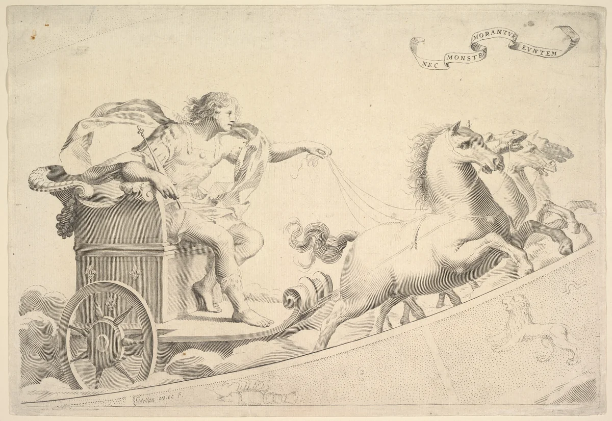Allegory in Honor of Louis XIV by Claude Mellan, print, 1600-1688