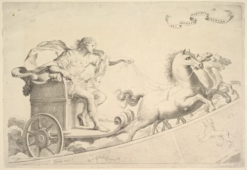 Allegory in Honor of Louis XIV by Claude Mellan, print, 1600-1688