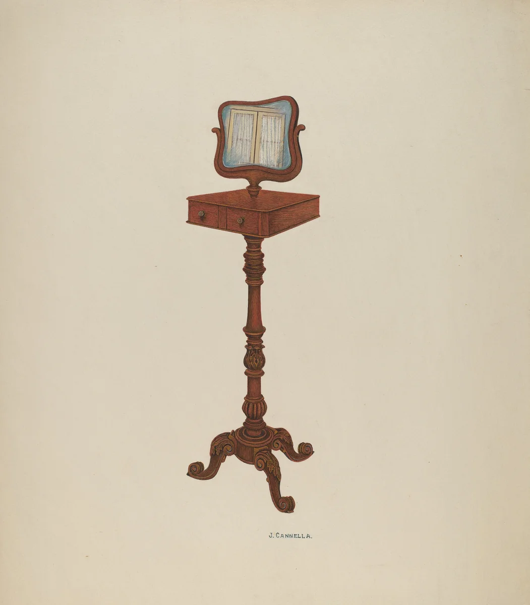 Shaving Stand by Joseph Cannella, index of american design, 1941