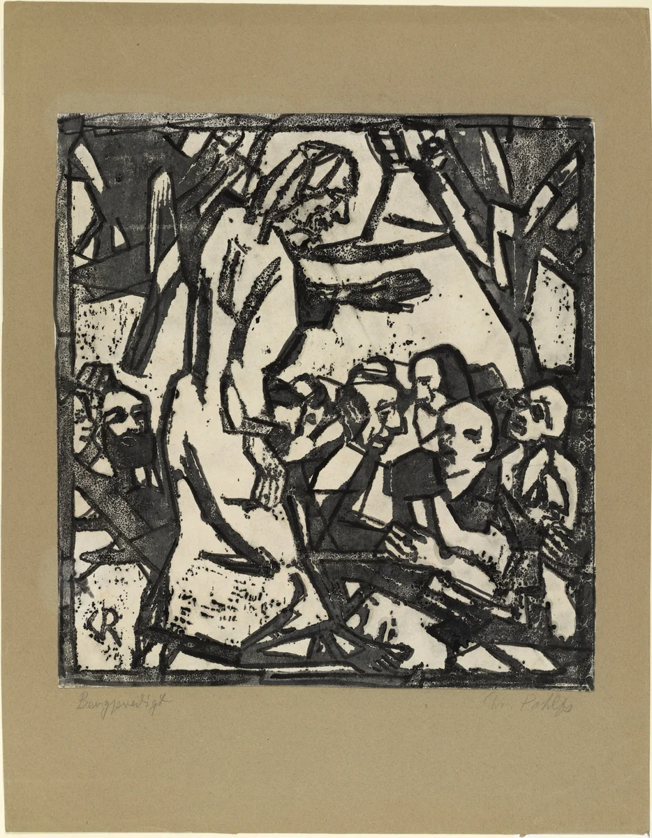 Sermon on the Mount (Bergpredigt) by Christian Rohlfs, print, 1916
