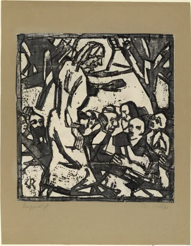 Sermon on the Mount (Bergpredigt) by Christian Rohlfs, print, 1916