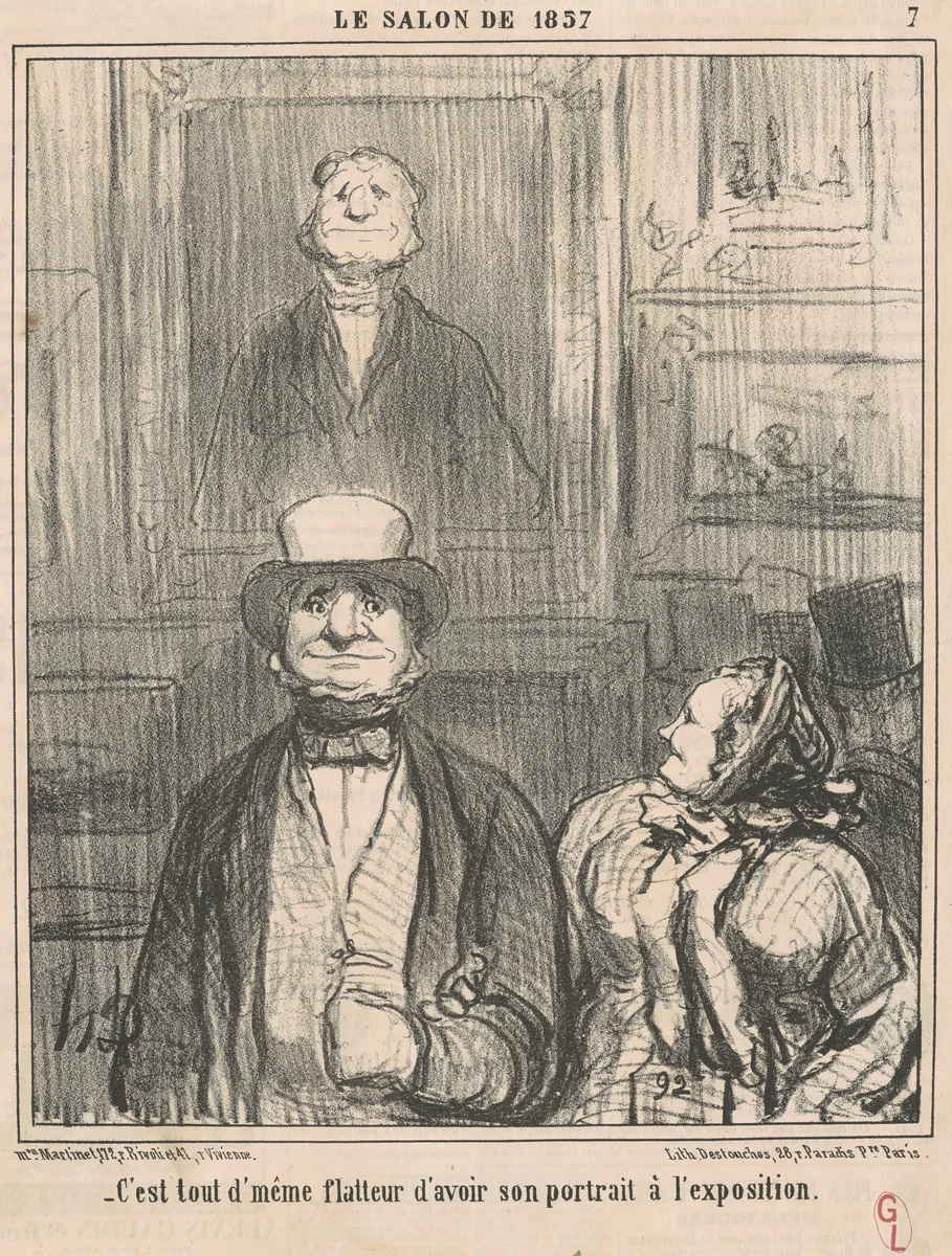 C'est tout d'même flatteur d'avoir by Honoré Daumier, print, 1857
