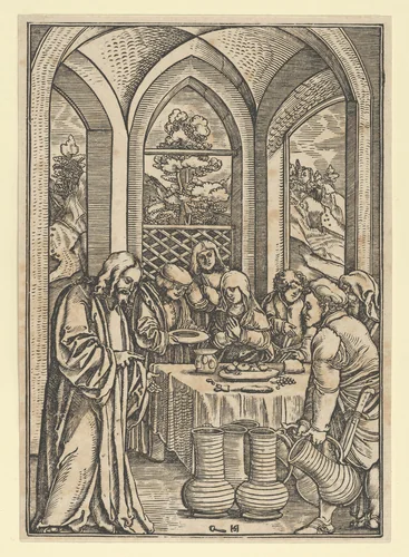 The Wedding at Cana, from The Life of Christ by Hans Schäufelein, print, 1511-1512