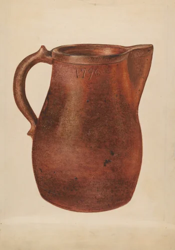 Pitcher by John Fisk; Yolande Delasser, index of american design, 1936