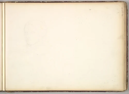 Head of a Boy or Youth by Frederic Leighton, drawing, 1844-1854