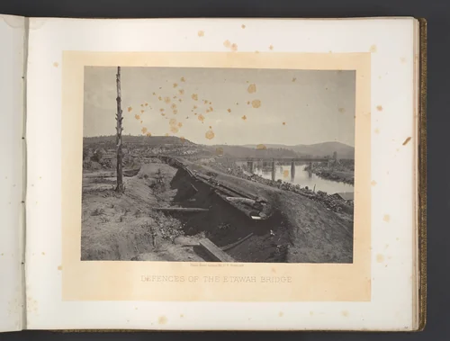 Defences of the Etawah Bridge by George N. Barnard, photograph, 1860-1869