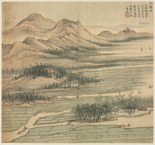Baoyang Lake by Song Xu, painting, 1583-1593