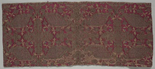 Brocaded Satin Textile by Unknown, textile, 1500-1599